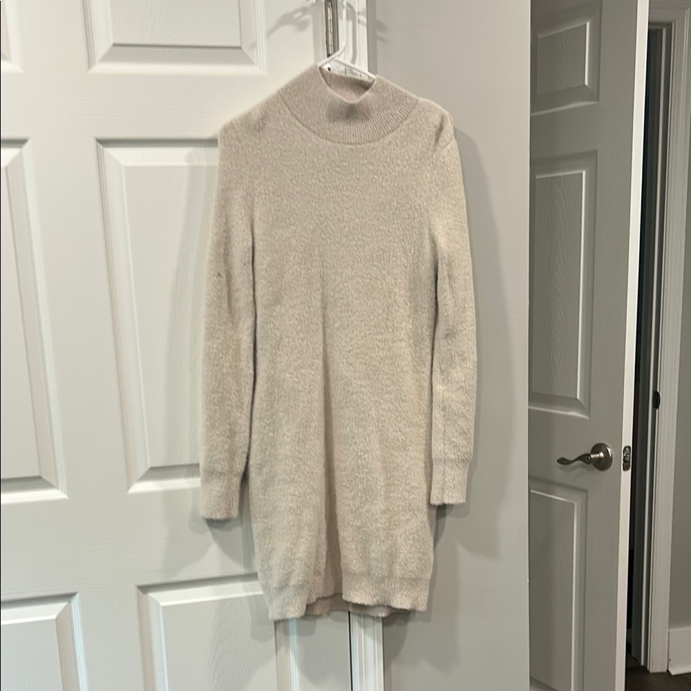 Cozy Cream Sweater Dress